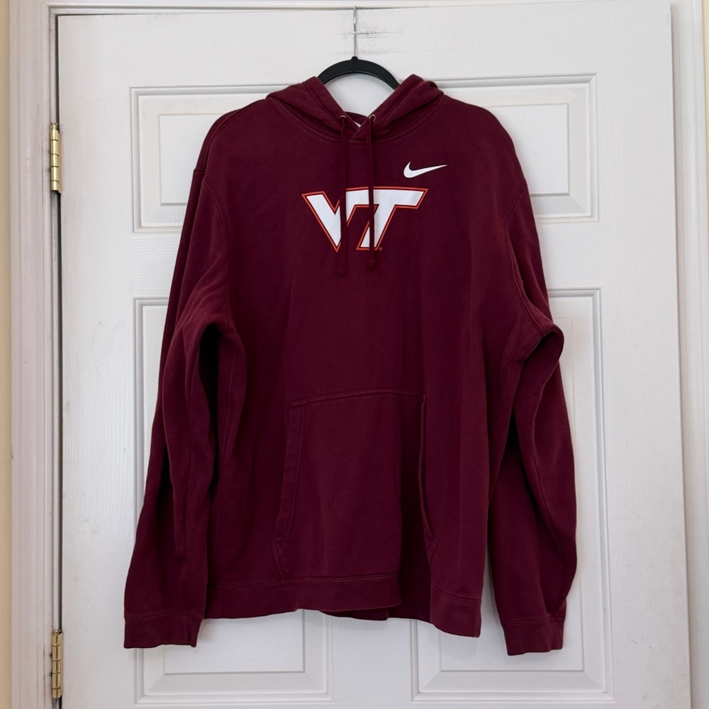 Nike Men’s Virginia Tech Maroon Pullover Hoodie Hooded Sweatshirt Size XXL